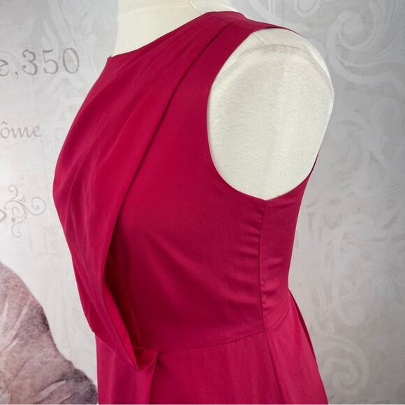 Vince Camuto Pink Silky Dress Layered Front Pleats Size 14 - Picture 5 of 14